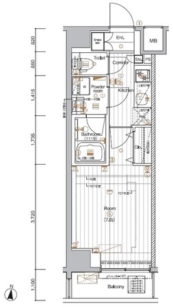 ザ・プレミアムキューブG潮見の物件間取画像